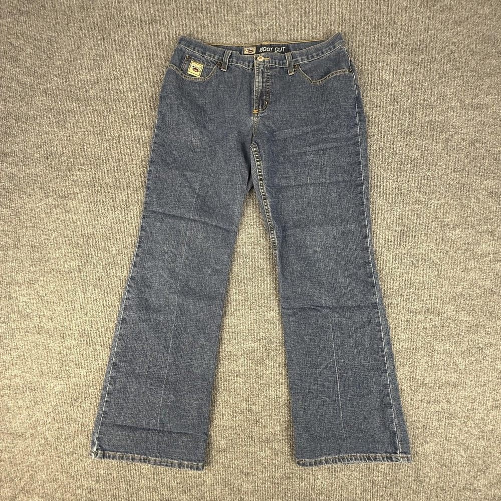 VTG Cruel Girl Jeans 15/33 Short Blue Bootcut Mid Rise Stretch Denim Pants